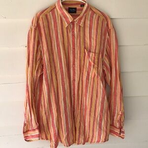Indigo palms striped shirt